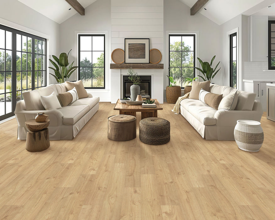 Mohawk - RevWood Select | Emberstone Ridge Laminate - Canoe Oak Room Scene