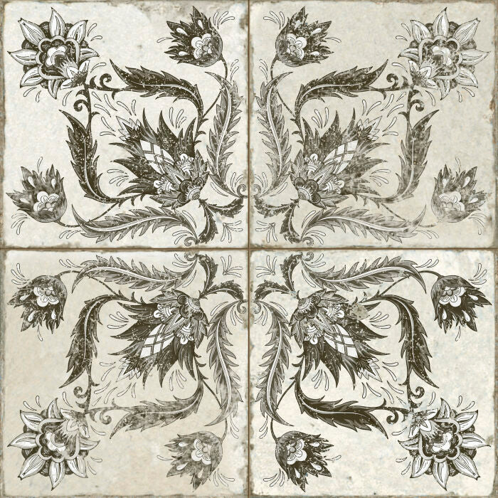 Peronda - FS Ivy Collection - 18 in. x 18 in. Ceramic Tile - Black