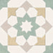 Harmony - Doha Collection - 9 in. x 9 in. - Porcelain Tile - Green Star