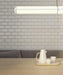 Tesoro Collection - Soho Series - 4 in. x 12 in. Wall Tile - Beveled Canvas White wall installation