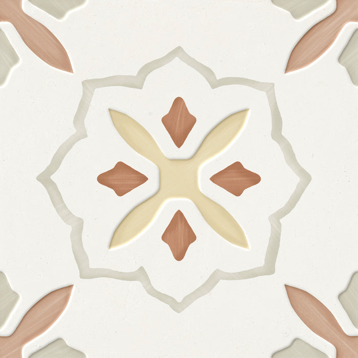 Harmony - Llevant Collection - 9 in. x 9 in. Porcelain Tile - Clay Cross