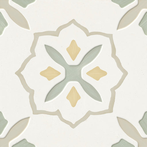 Harmony - Llevant Collection - 9 in. x 9 in. Porcelain Tile - Taupe Cross