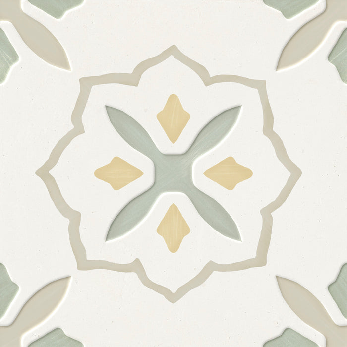 Harmony - Llevant Collection - 9 in. x 9 in. Porcelain Tile - Taupe Cross