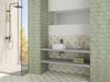 Harmony - Llevant Collection - 9 in. x 9 in. Porcelain Tile - Taupe Cross Installed