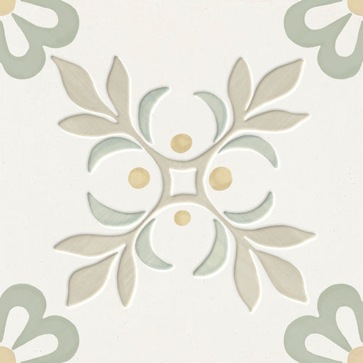 Harmony - Llevant Collection - 9 in. x 9 in. Porcelain Tile - Taupe Garden