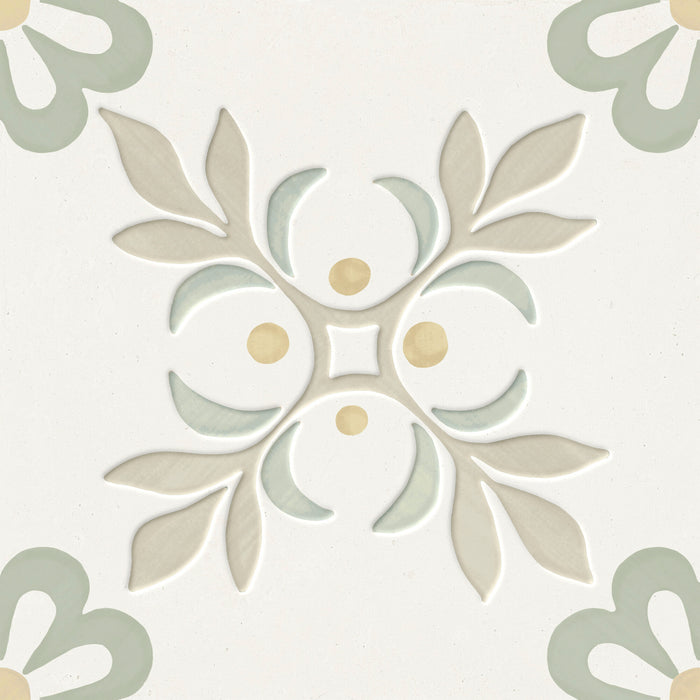 Harmony - Llevant Collection - 9 in. x 9 in. Porcelain Tile - Taupe Garden