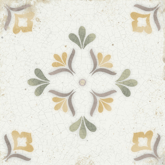 Harmony - Mayolica Collection - 6 in. x 6 in. - Porcelain Tile - Flower