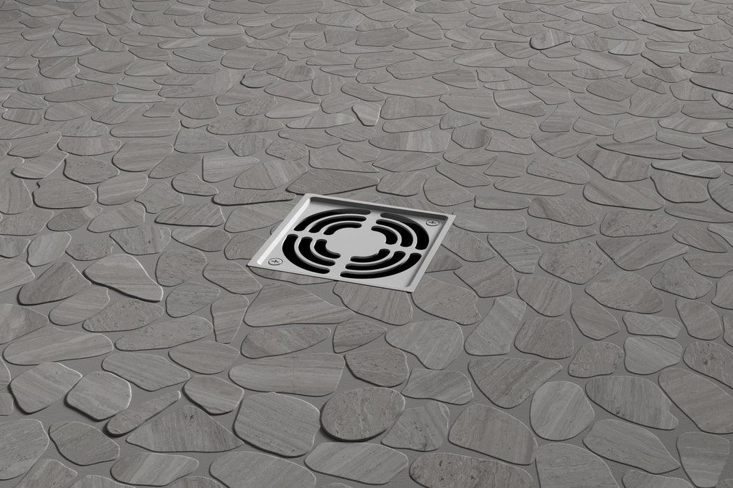 Emser Tile - Cultura 12" x 12" Pebbles Mosaic - Gray Installed