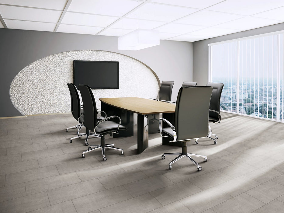 Shaw Floors - Tessuto 12 in. x 24 in. Glazed Porcelain Tile - Grigio Room Scene