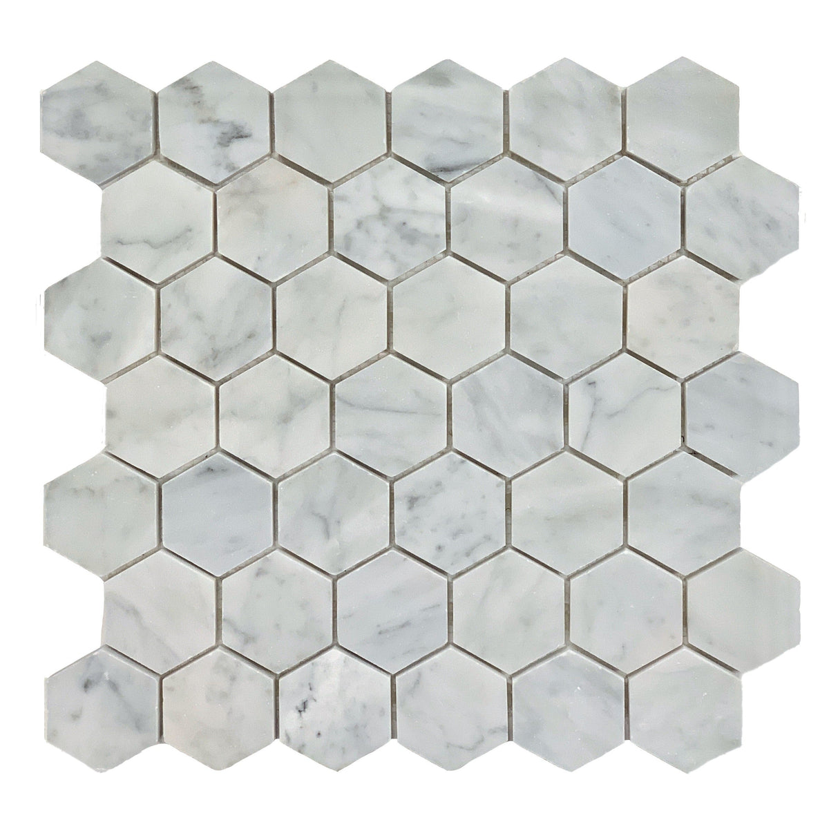 Rickert Tile - Carrara 2&quot; Hex Honed