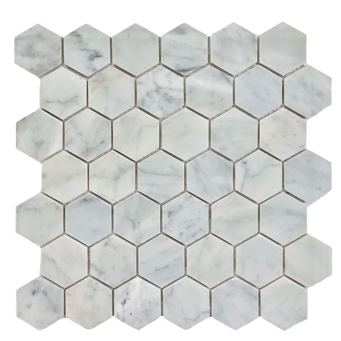 Rickert Tile - Carrara 2" Hex Polished