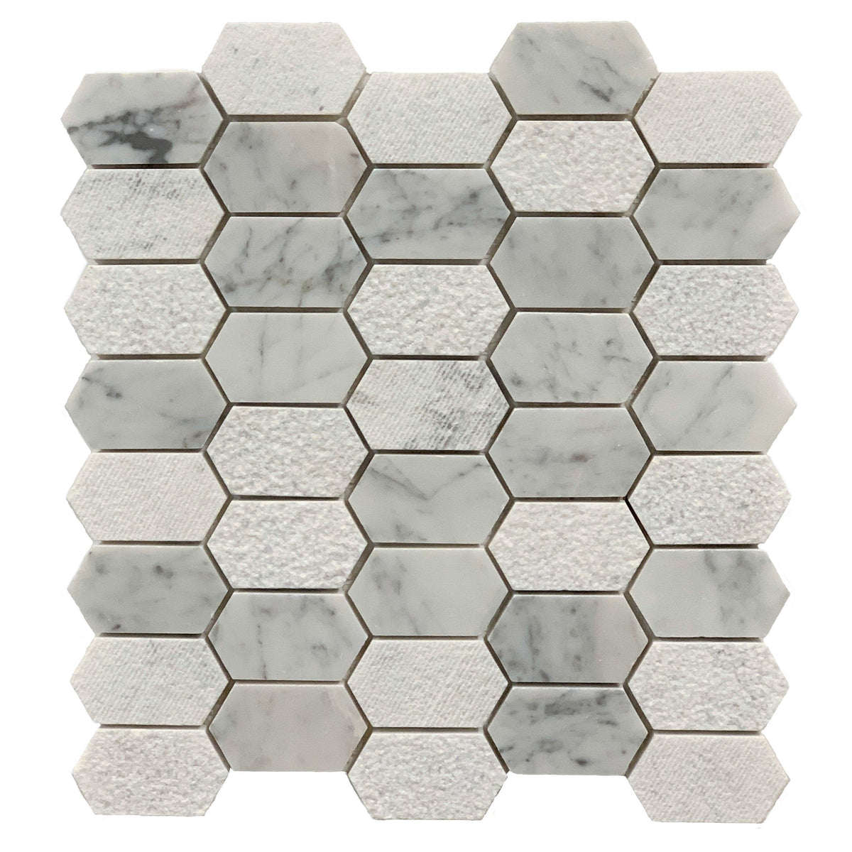 Rickert Tile - Carrara 2&quot; Olympic Hammered Polished
