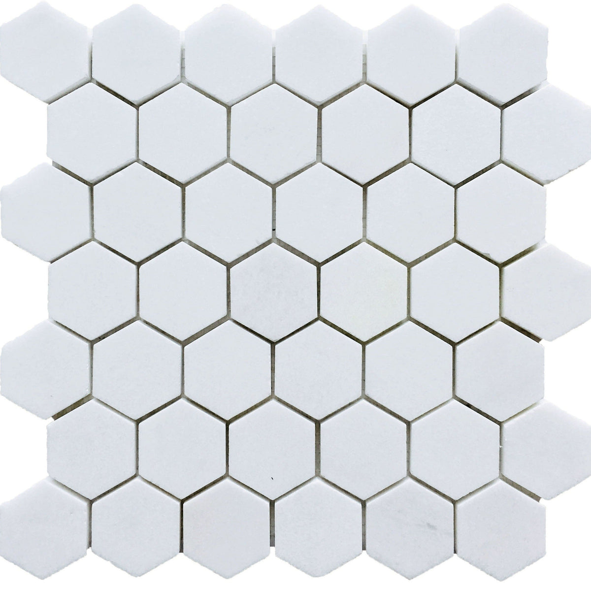Rickert Tile - 12&quot; x 12&quot; - Thassos 2&quot; Hex Polished