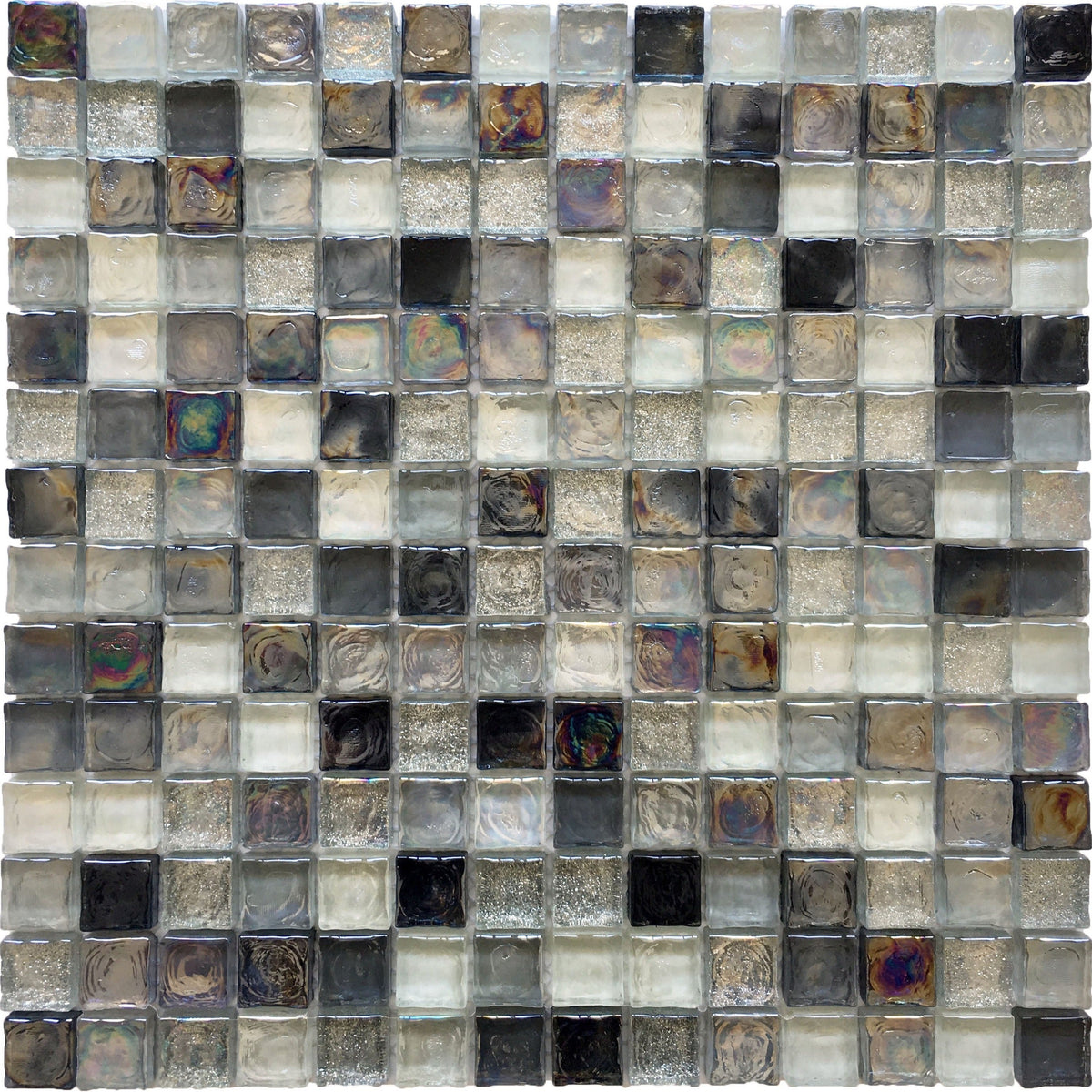 Rickert Tile - Light Smoke - 1&quot; x 1&quot; Squares
