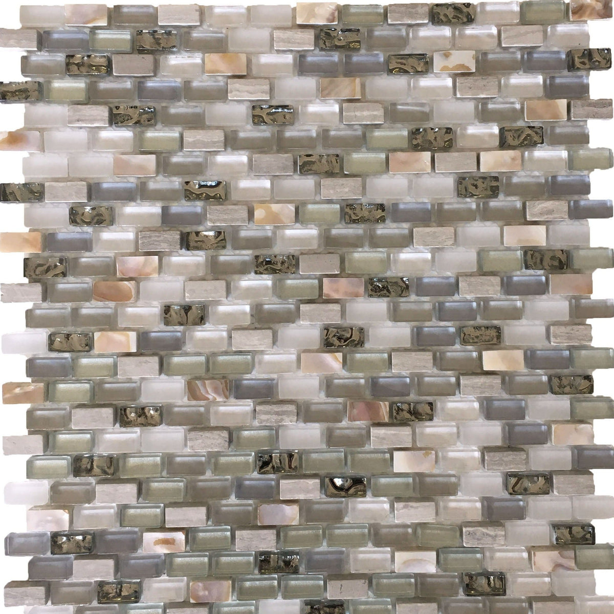 Rickert Tile - Brick Mosaic Tile - Glamour Grey