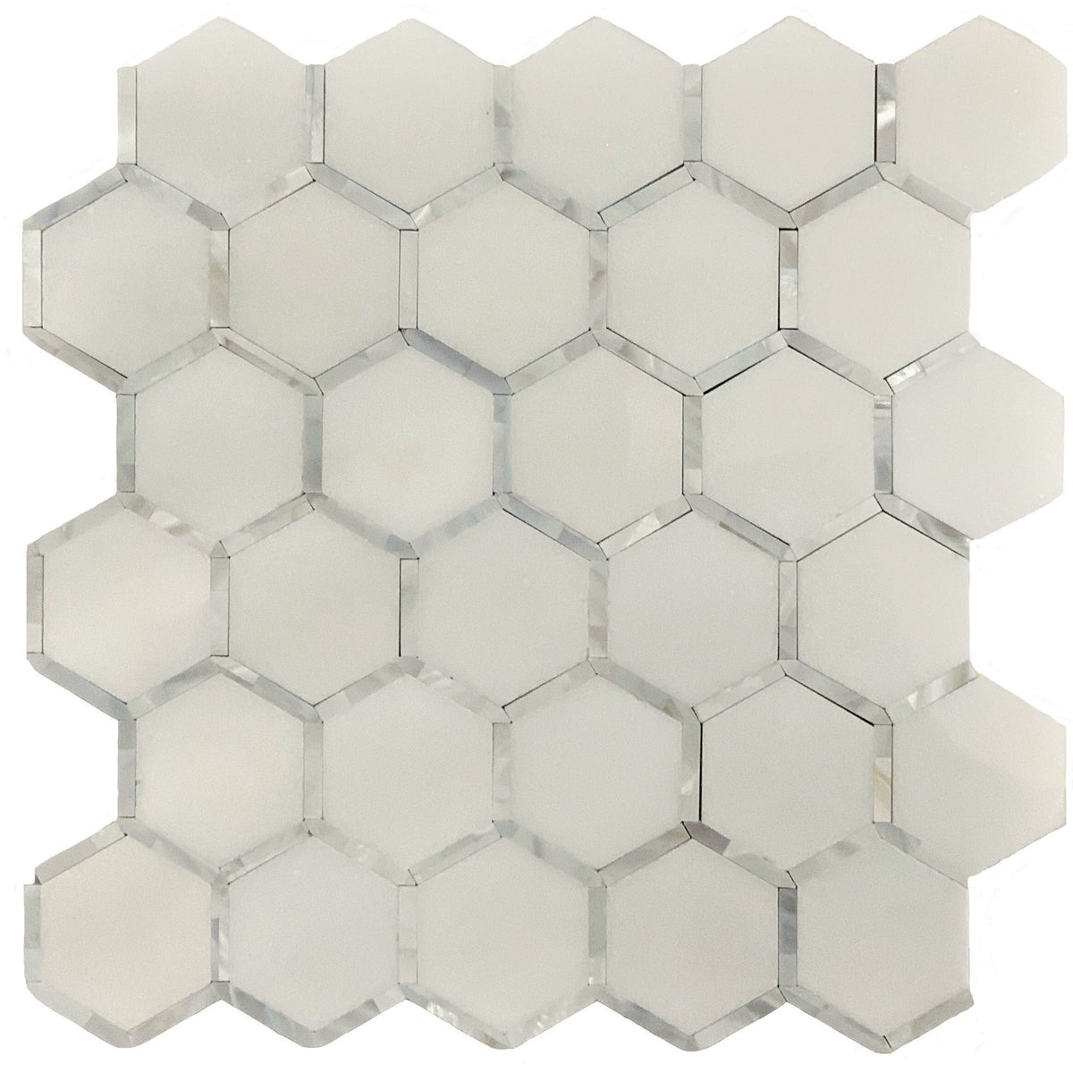 Rickert Tile - Gem Thassos with White Pearl