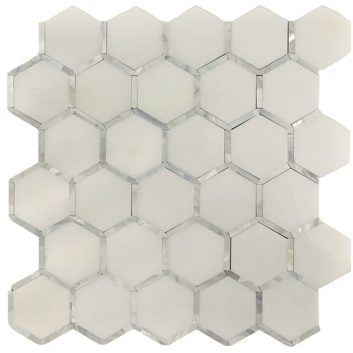Rickert Tile - Gem Thassos with White Pearl