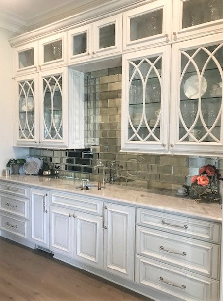 Rickert Tile - Antique Mirror Beveled wall installation