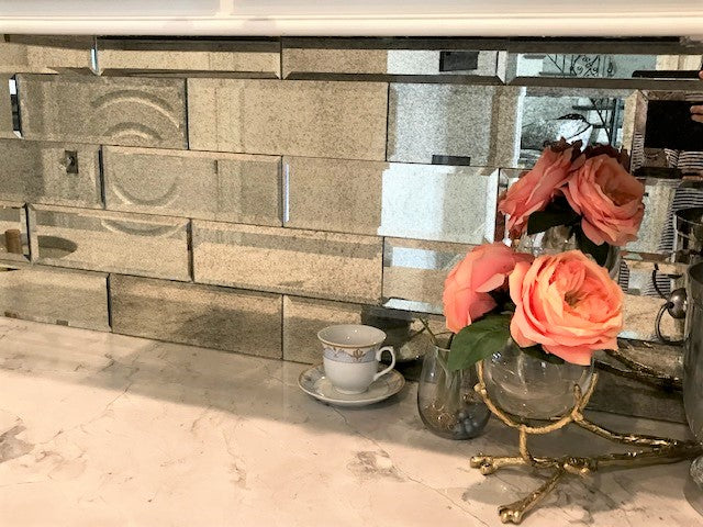Rickert Tile - Antique Mirror Beveled wall installation