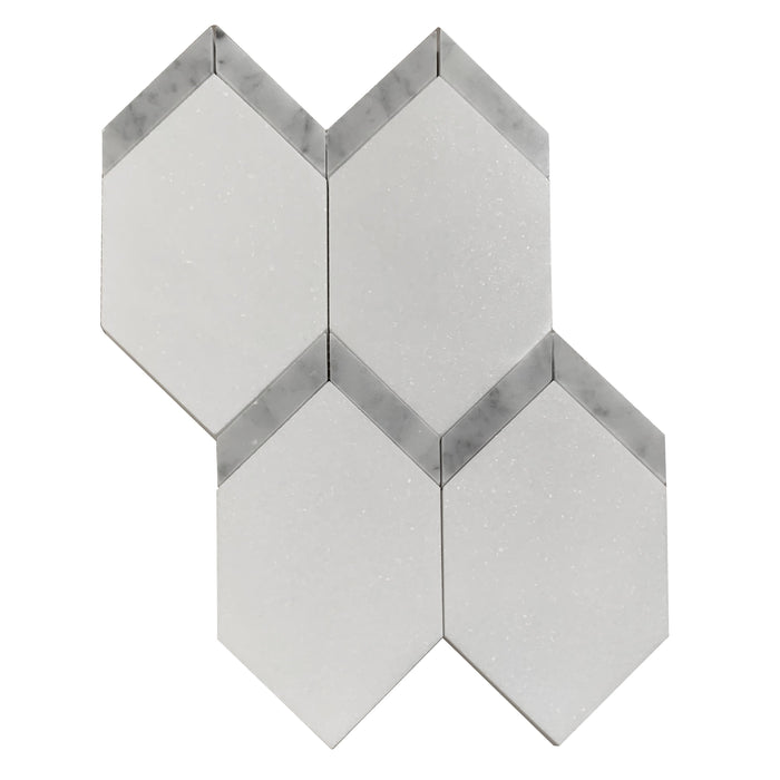 Rickert Tile - Vee Thassos w/ Carrara Line
