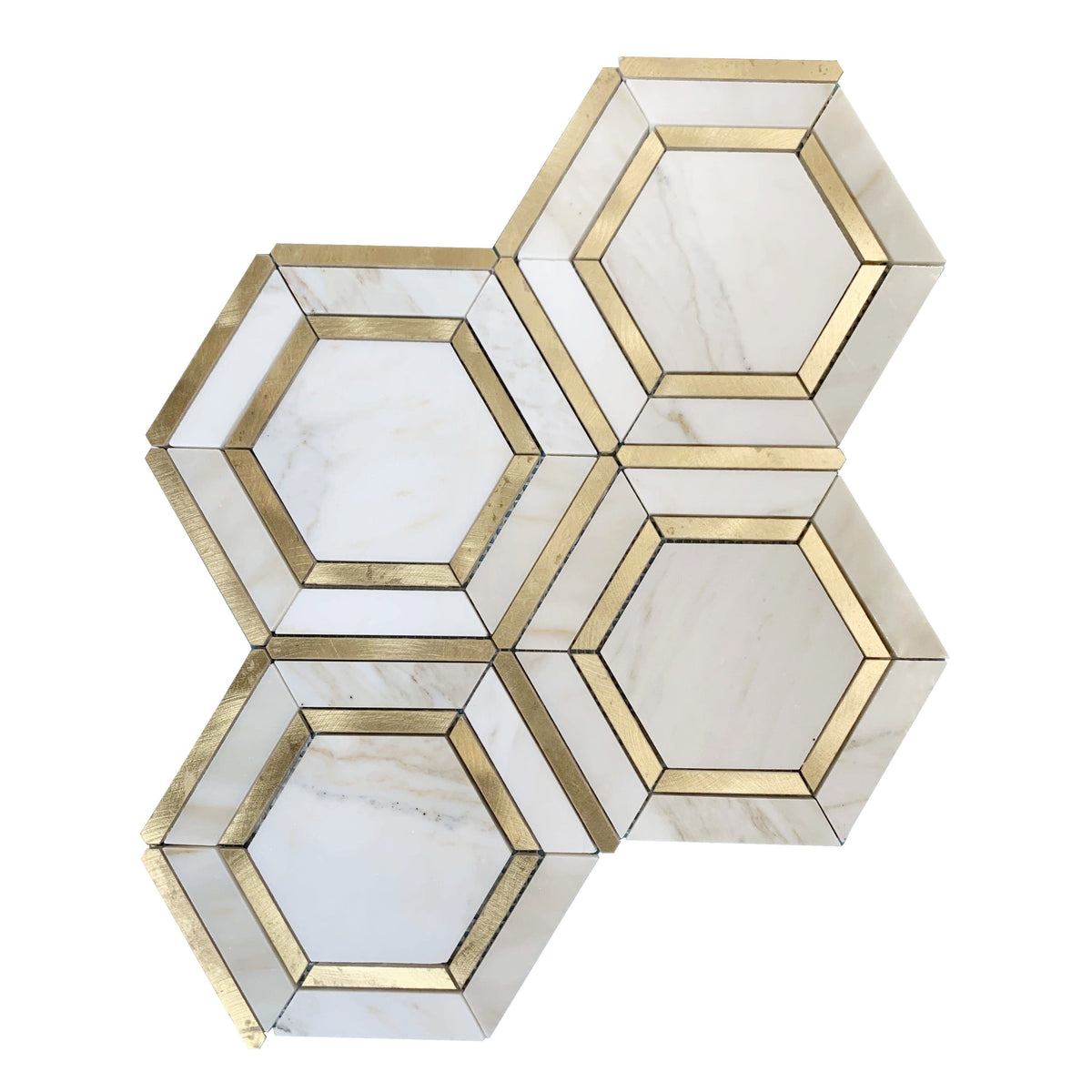Rickert Tile - Colonial Calacatta w/ Brushed Copper