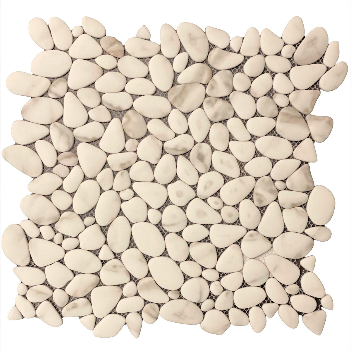 Rickert Tile - Pebble - Calacatta Recycled Glass