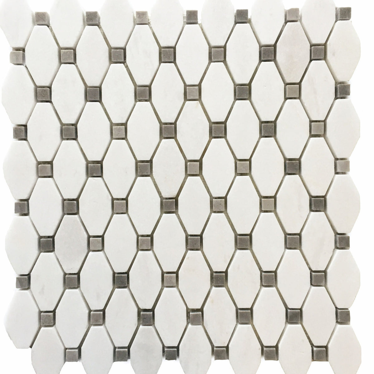 Rickert Tile - Trace Thassos w/ Grey Lady Dot Polished