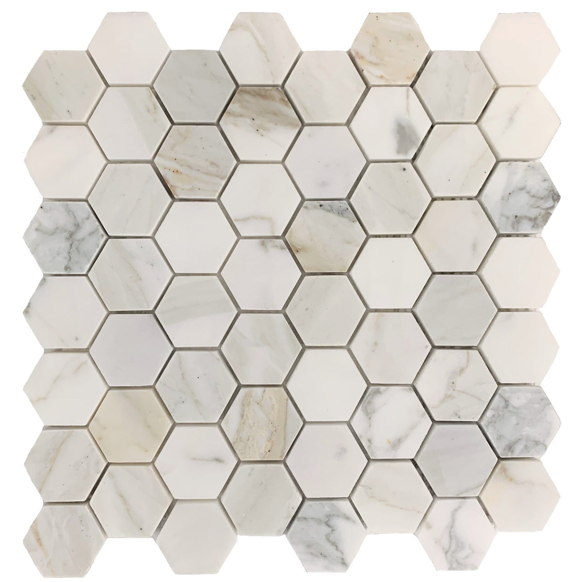 Rickert Tile - Calacatta Gold 2&quot; Hex Polished