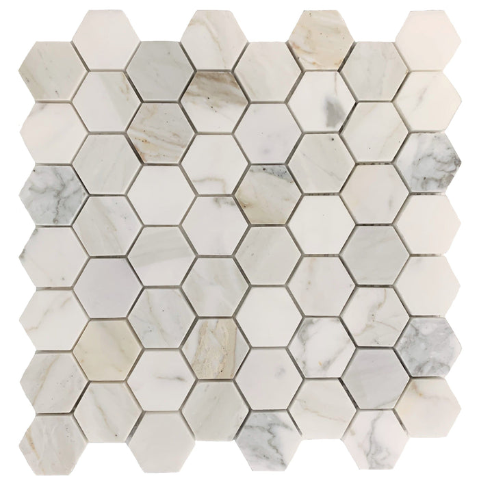 Rickert Tile - Calacatta Gold 2" Hex Polished