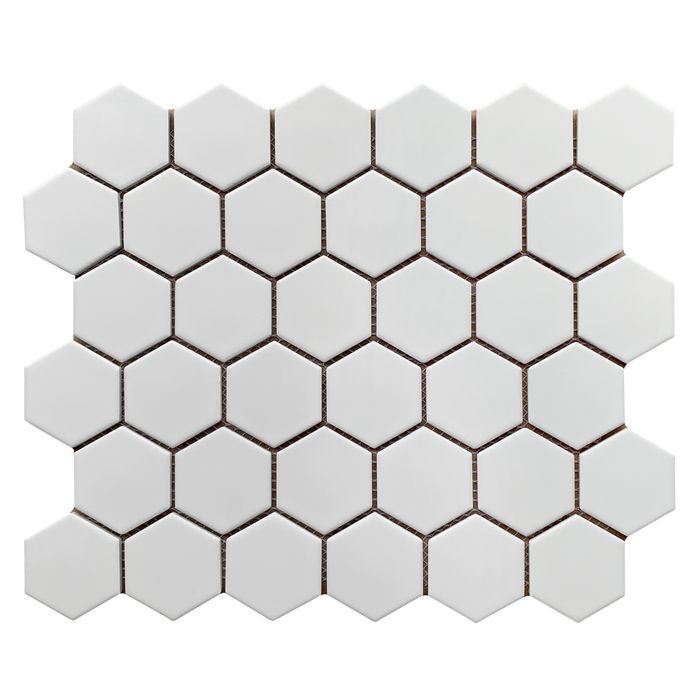 Rickert Tile - White 2" Hex Porcelain Mosaic