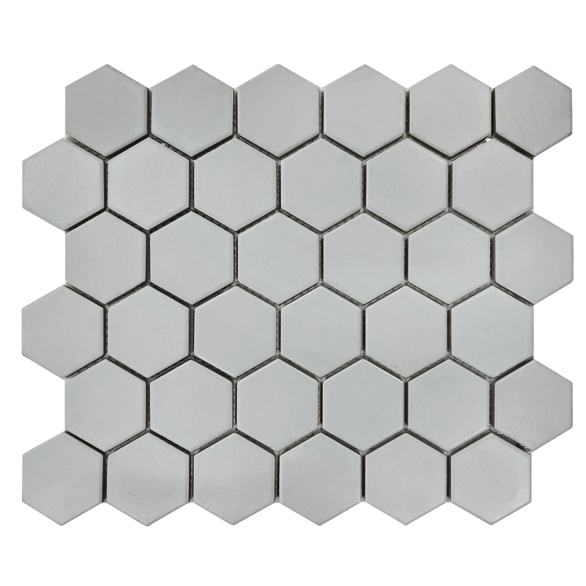 Rickert Tile - Grey 2&quot; Hex Porcelain Mosaic