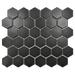 Rickert Tile - Black 2" Hex Porcelain Mosaic