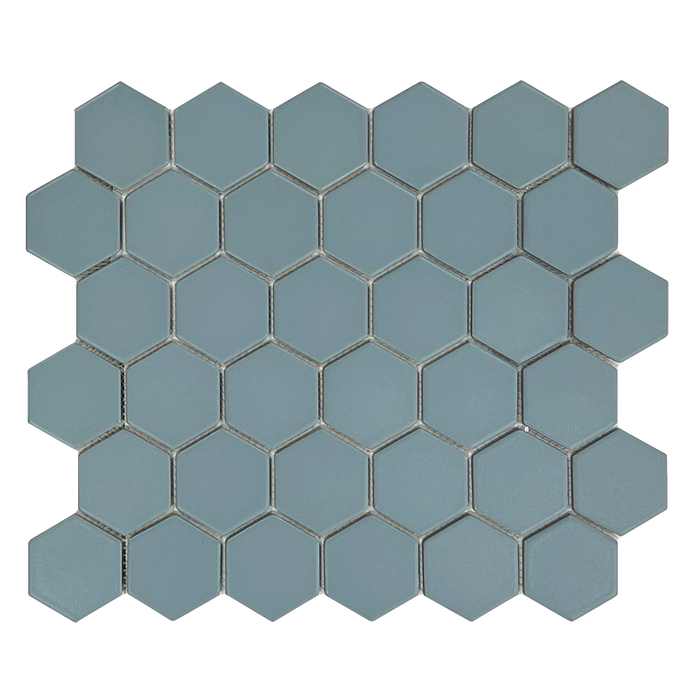 Rickert Tile - Mist 2" Hex Porcelain Mosaic