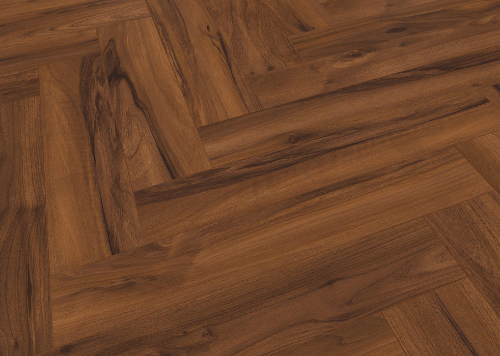 Inhaus - Lamdura - Manor Herringbone Laminate - Lyndhurst Angled View
