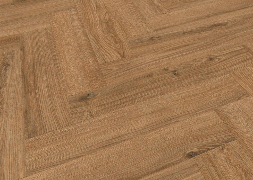 Inhaus - Lamdura - Manor Herringbone Laminate - Rosecliff Angled View