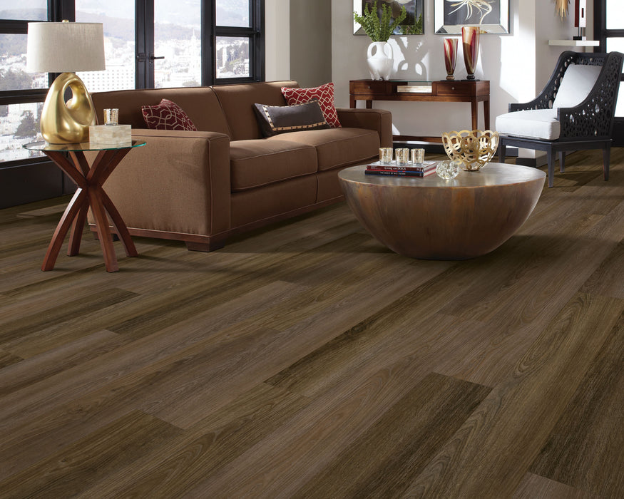 Mohawk - Discovery Ridge - 6 in. x 48 in. Luxury Vinyl Plank - Cup O'java Installed