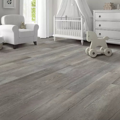 Mohawk - SolidTech Select - Founder's Trace 7 in. x 48 in. - Worn Gray - Room Scene