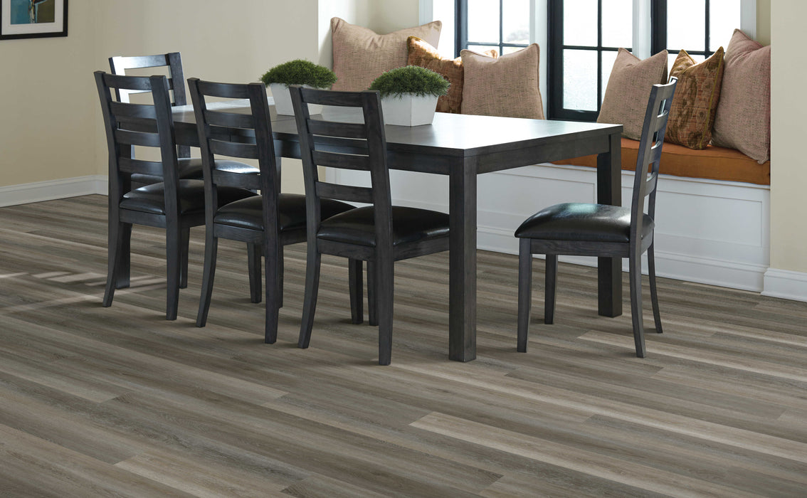 Mohawk - Ballard 5.0 - 6 in. x 48 in. Luxury Vinyl Plank - Smoked Hiratake Installed