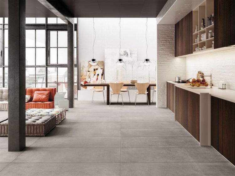 Elysium - Plain Series - 12 in. x 24 in. Matte Rectified Porcelain Tile - Nickel