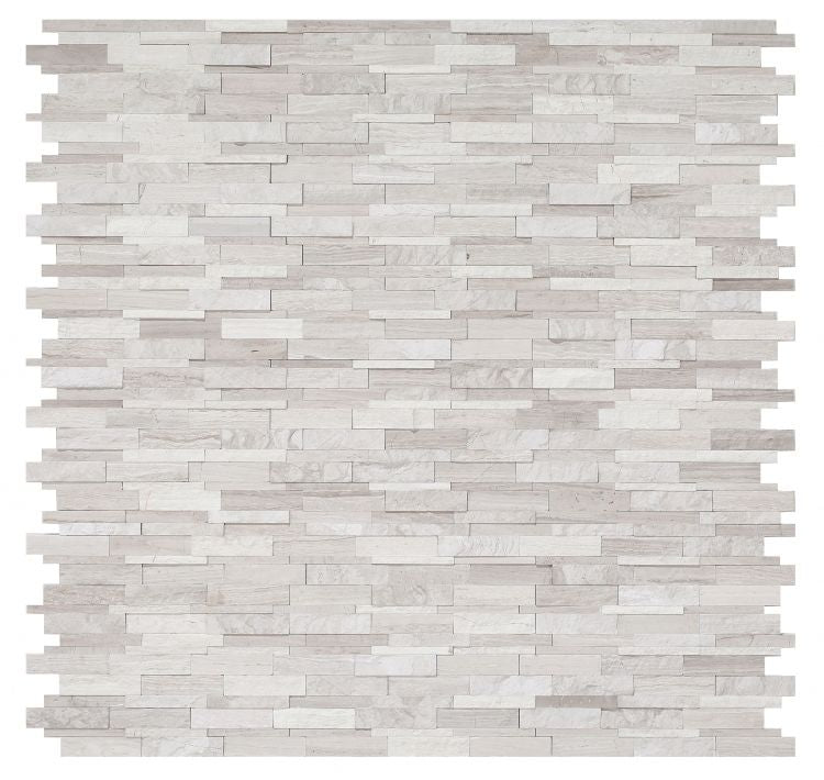 Elysium - Egypt 12 in. x 12 in. Polished Marble Mosaic - Grey