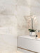 Elysium - Mystic 12 in. x 24 in. Polished Rectified Porcelain Tile - Ivory - Installed