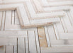 Elysium - Diana Herringbone Calacatta 11 in. x 11.75 in. Marble Mosaic