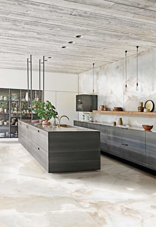 Elysium - Reves Series - 24 in. x 24 in. Matte Rectified Porcelain Tile - Perle floor and wall installation