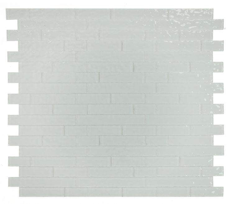 Elysium - Ripple 11.75 in. x 11.75 in. Glass Mosaic - Clear Grey