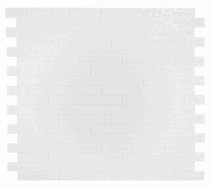 Elysium - Ripple 11.75 in. x 11.75 in. Glass Mosaic - White Glossy