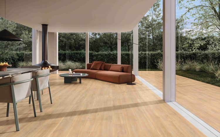 Elysium - 4EVER Series - 8 in. x 48 in. Matte Rectified Porcelain Tile - Natural floor installation