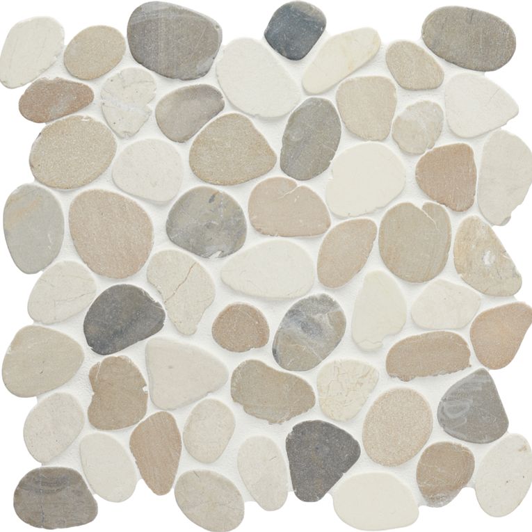 Arizona Tile - Flat Pebble Mosaic - Warm Blend