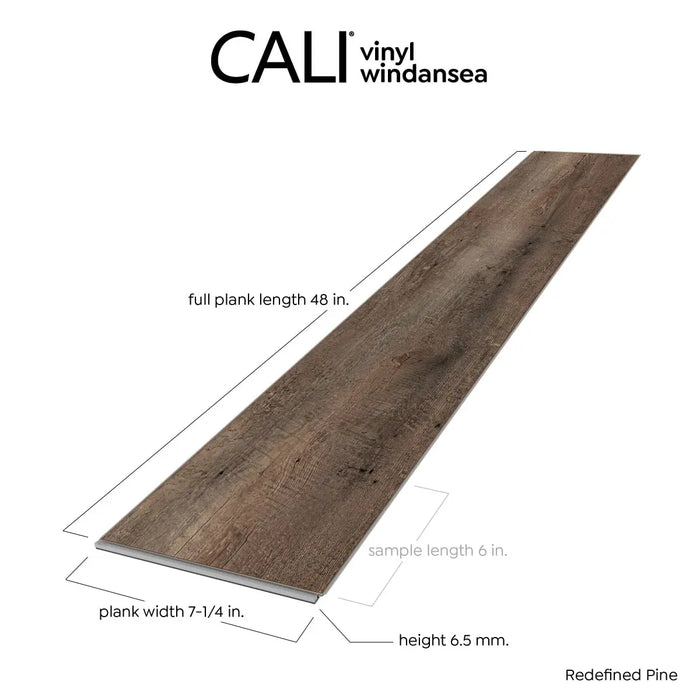 CALI Floors - Windansea Collection - 7.25 in. x 48 in. SPC Flooring - Redefined Pine Plank View