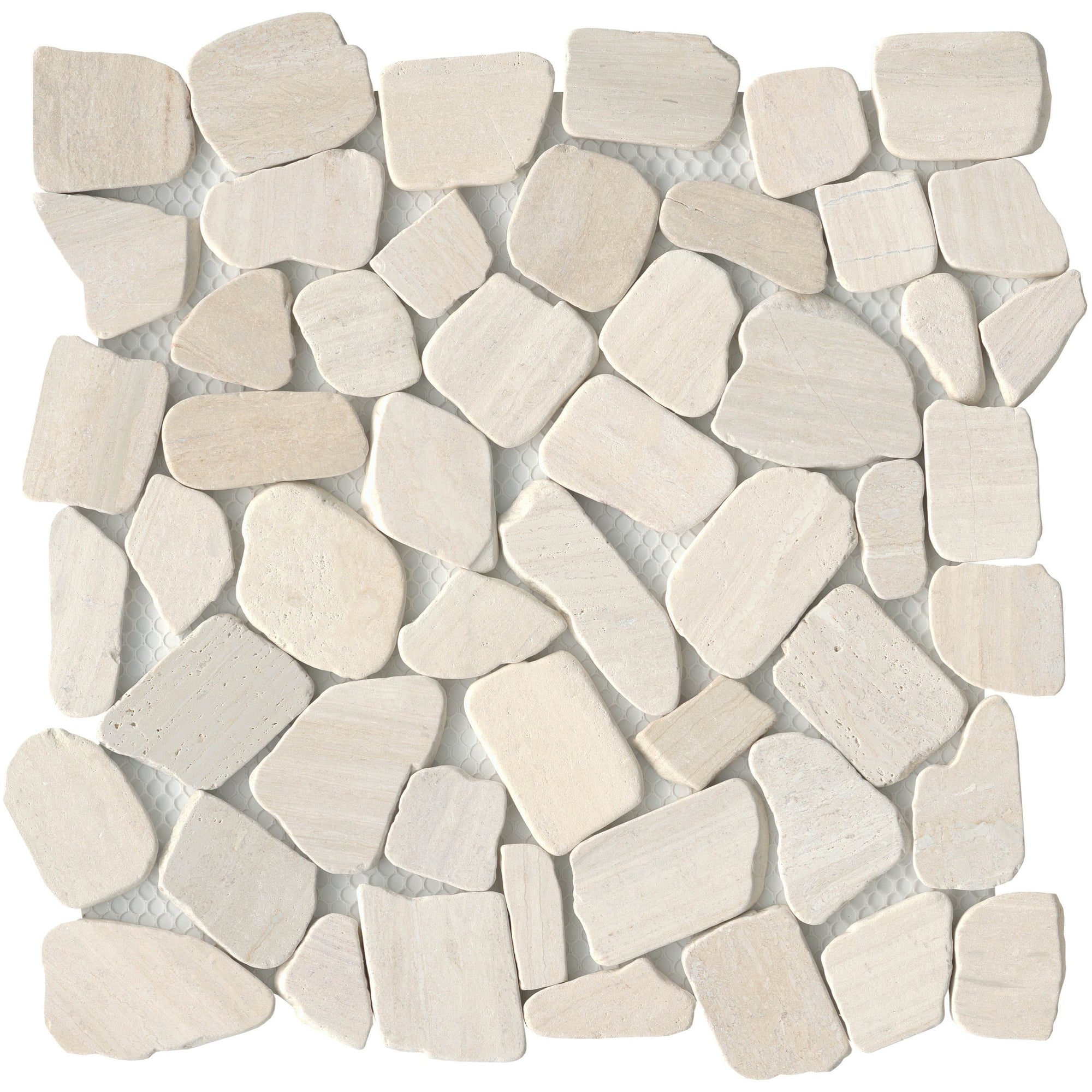 Emser Tile - Cultura 12" x 12" Pebbles Mosaic - Ivory