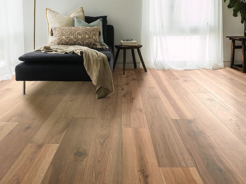 Anderson Tuftex Hardwood - Imperial Pecan - Engineered Hickory Hardwood - Antique floor installation